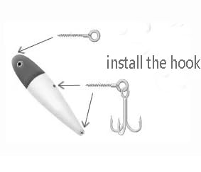 KTGCOZS easy-install screws simplify lure assembly, saving time.