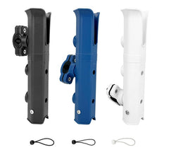KTGCOZS fishing rod holder blue side view for kayak mounting.
