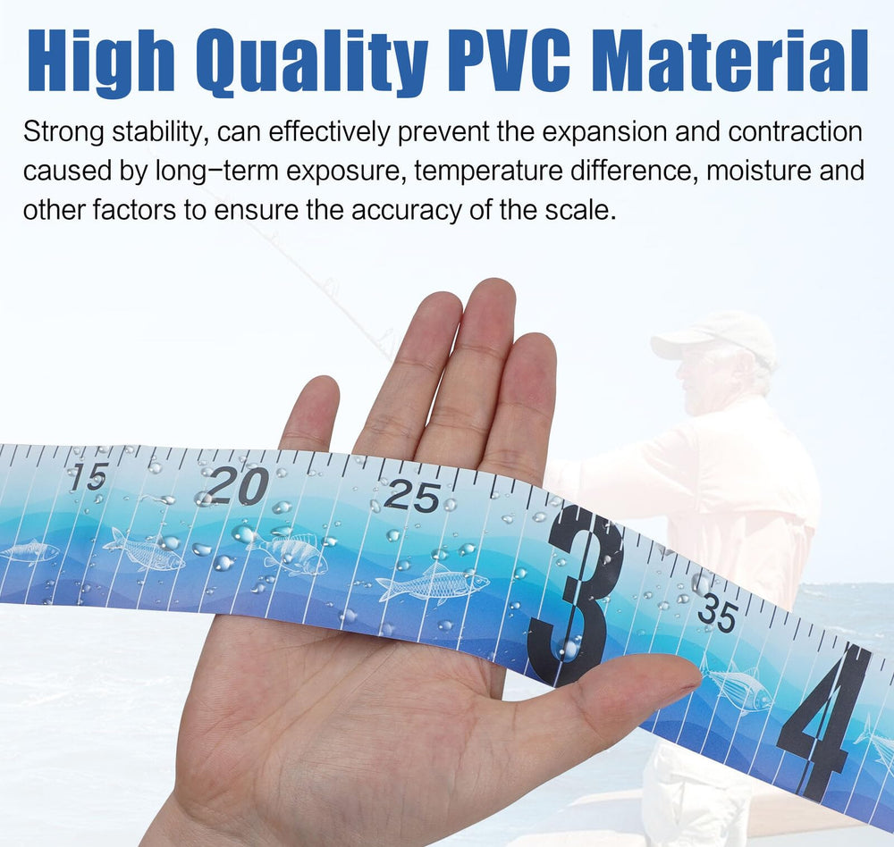 Compact folded fishing tape measure fits in pocket