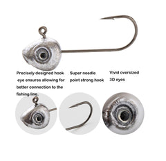 KTGCOZS lead jig head 1/10oz for versatile freshwater presentations.