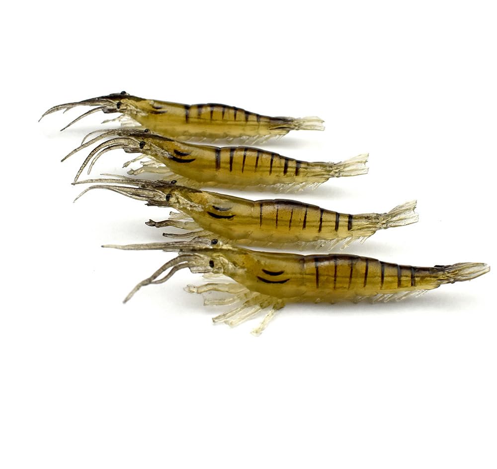 KTGCOZS Shrimp Lures Pack: durable soft plastic for saltwater fishing
