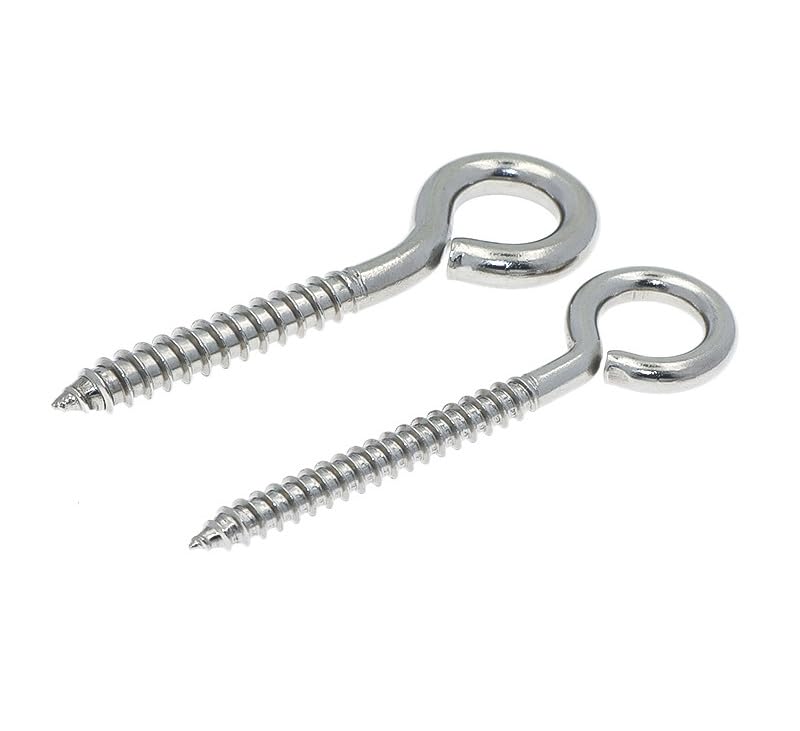 KTGCOZS pack of 100 30mm screws for DIY lure projects, durable stainless steel.