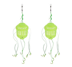 KTGCOZS two-pack fishing baskets ready for carp feeder use in calm waters.