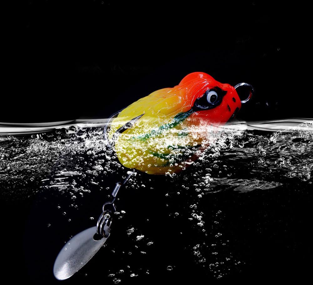 KTGCOZS saltwater-freshwater-capable-frog-lure suitable for bass, pike, and more.