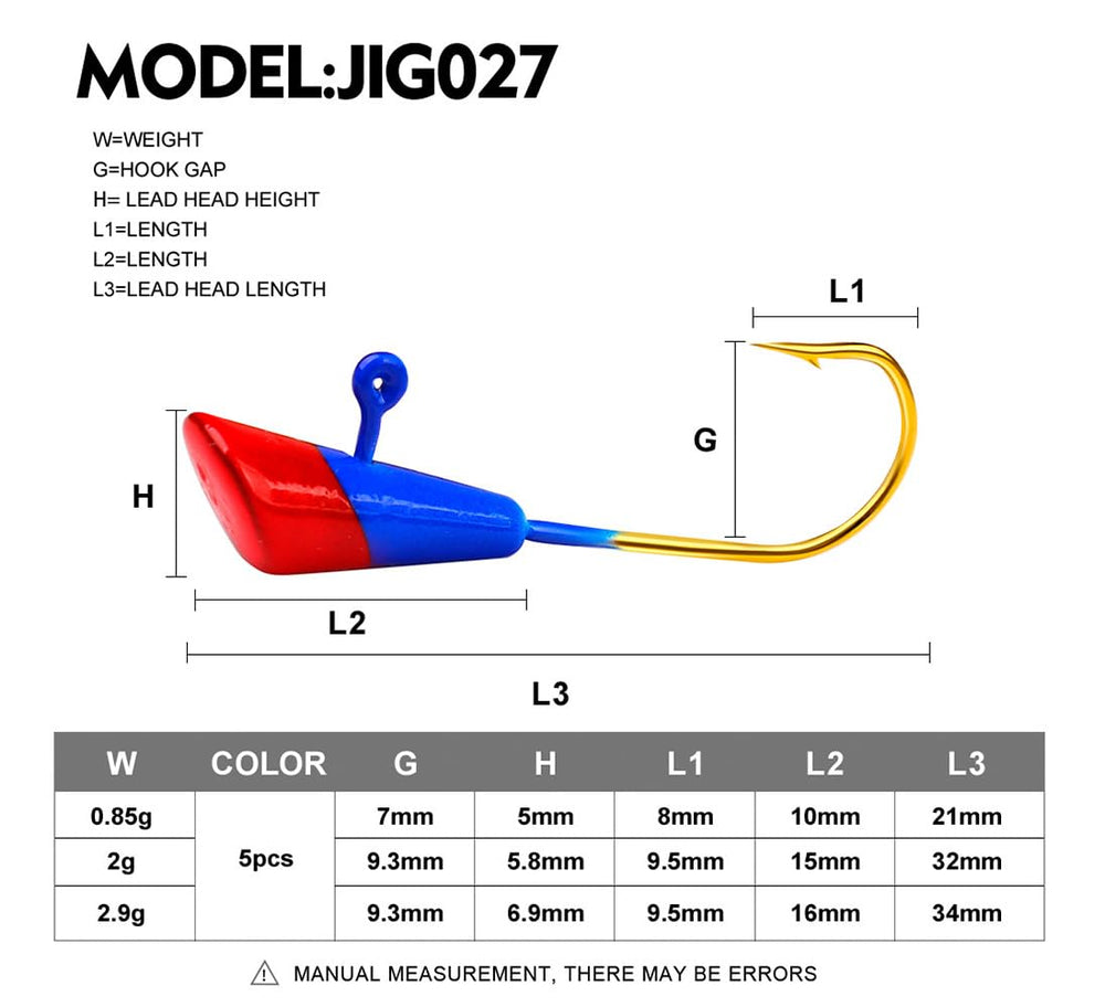 KTGCOZS Shad Dart Jig Heads in 1/8 oz for depth control