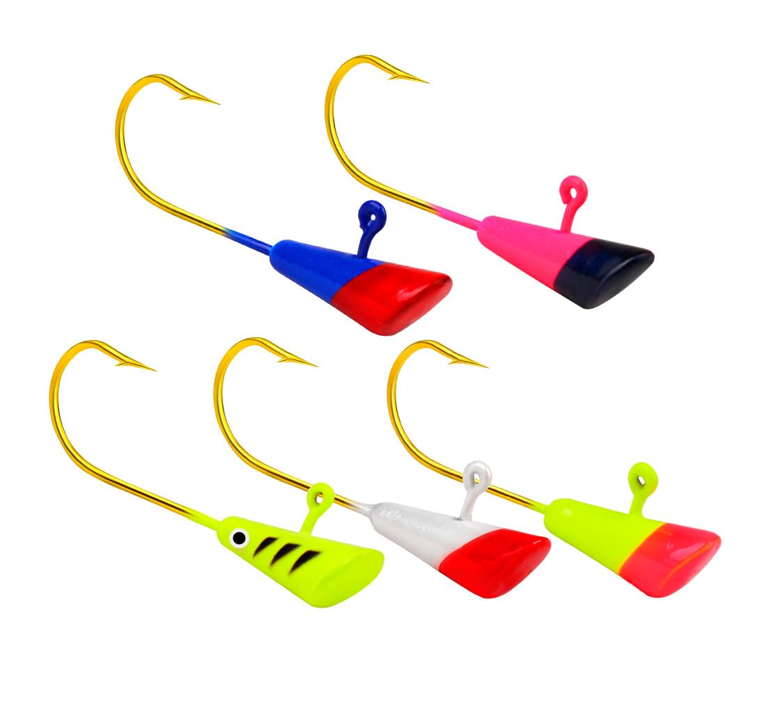 KTGCOZS Shad Dart Jig Heads 3D eyes attract fish from a distance