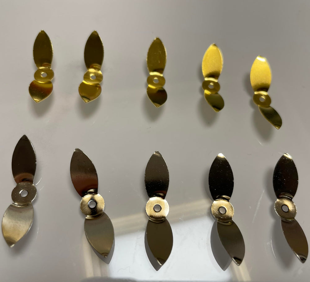 KTGCOZS silver propeller blade for DIY lures, delivers high reflection and attraction.