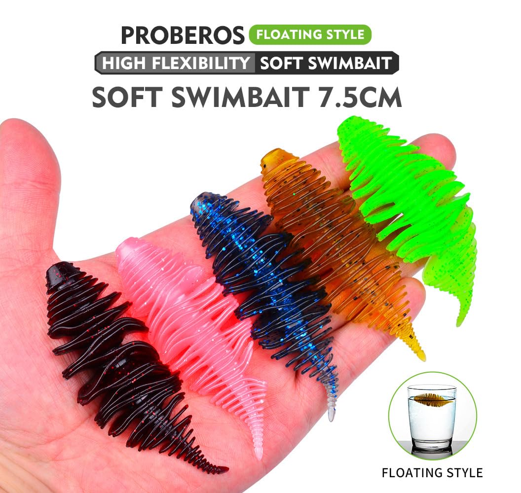 KTGCOZS soft worm lure pack opened, 25 pieces ready for tests