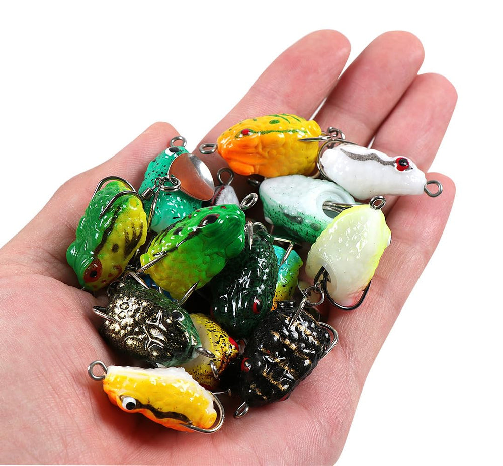 KTGCOZS spinner-blade-frog-lure adds noise and splash to attract distant fish.