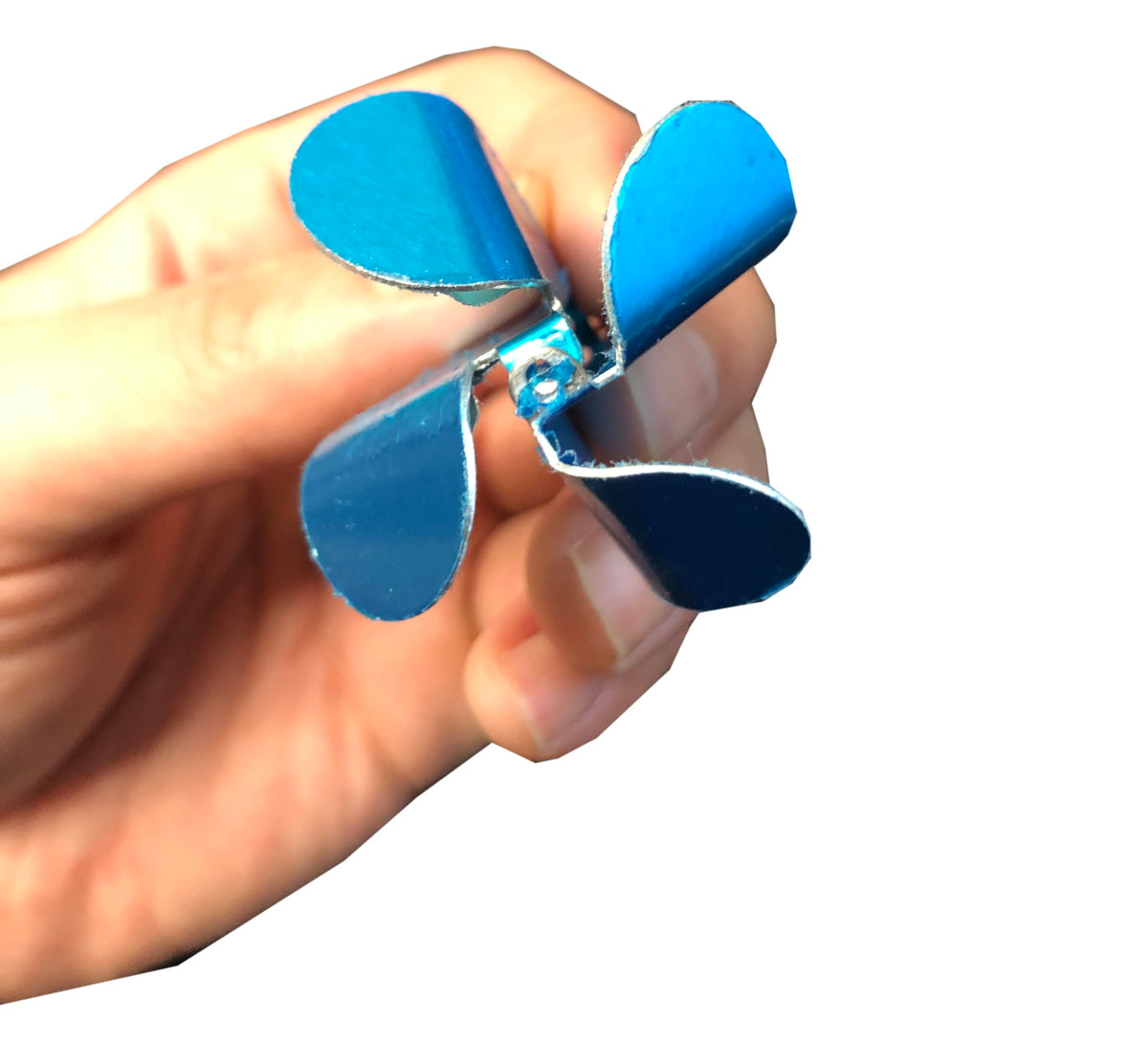 KTGCOZS stainless steel quad buzz blade assembly close-up for versatile lure creation.