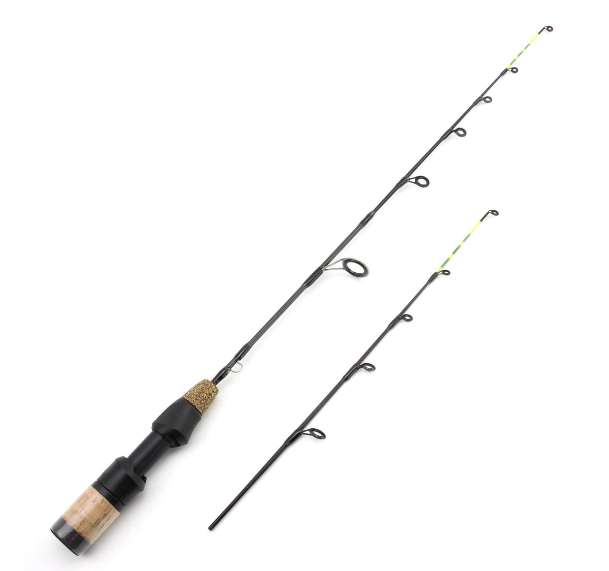 KTGCOZS ultra-light short ice fishing rod 60cm assembled for easy winter transport.