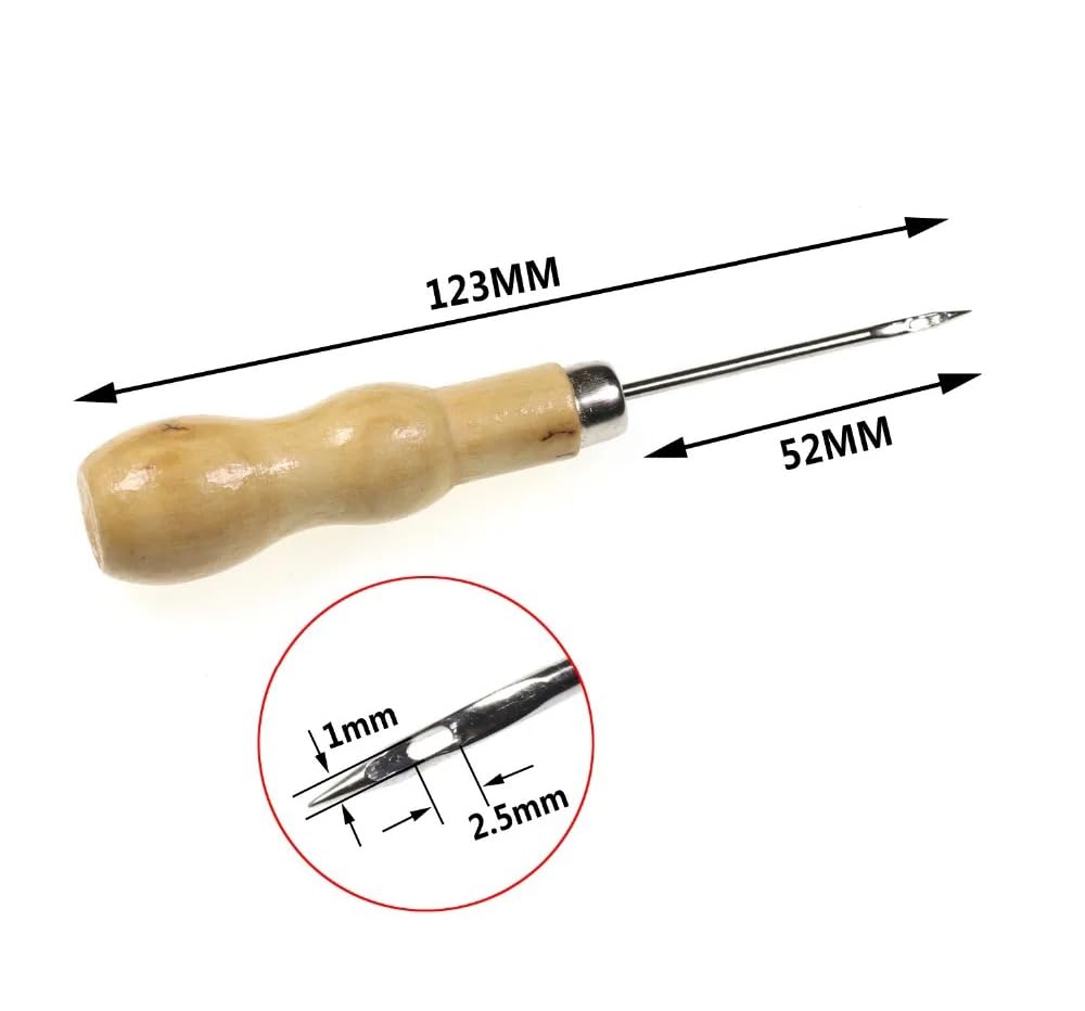 KTGCOZS Wooden handle and stainless steel needle, durable
