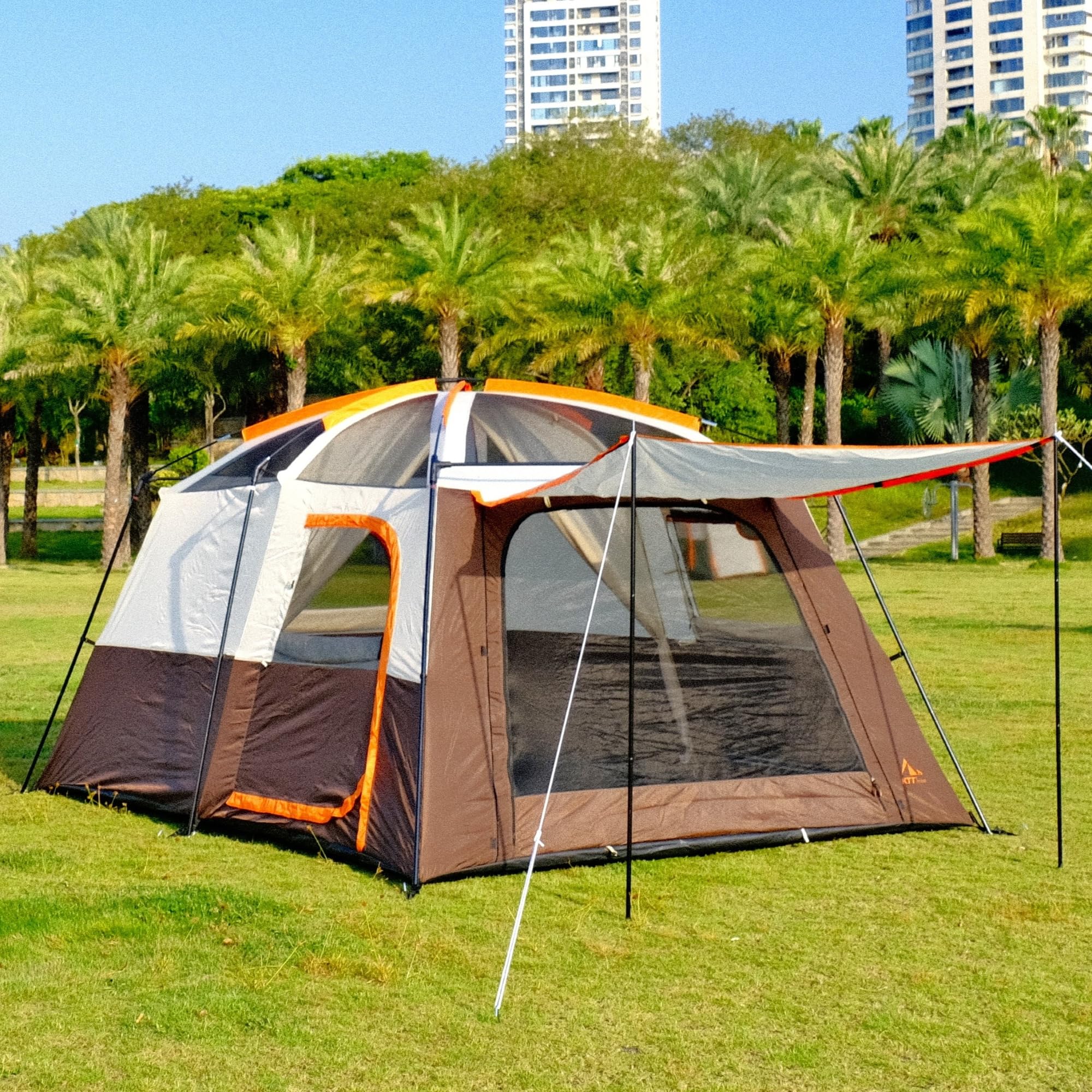 KTT Extra Large Tent packed storage demonstrates compact carry size