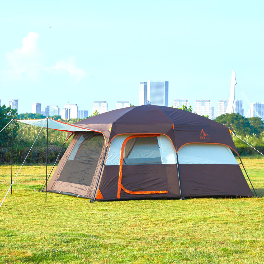 KTT Extra Large Tent straight wall design increases interior usable space