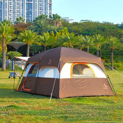 KTT Extra Large Tent three mesh windows promote airflow during camping