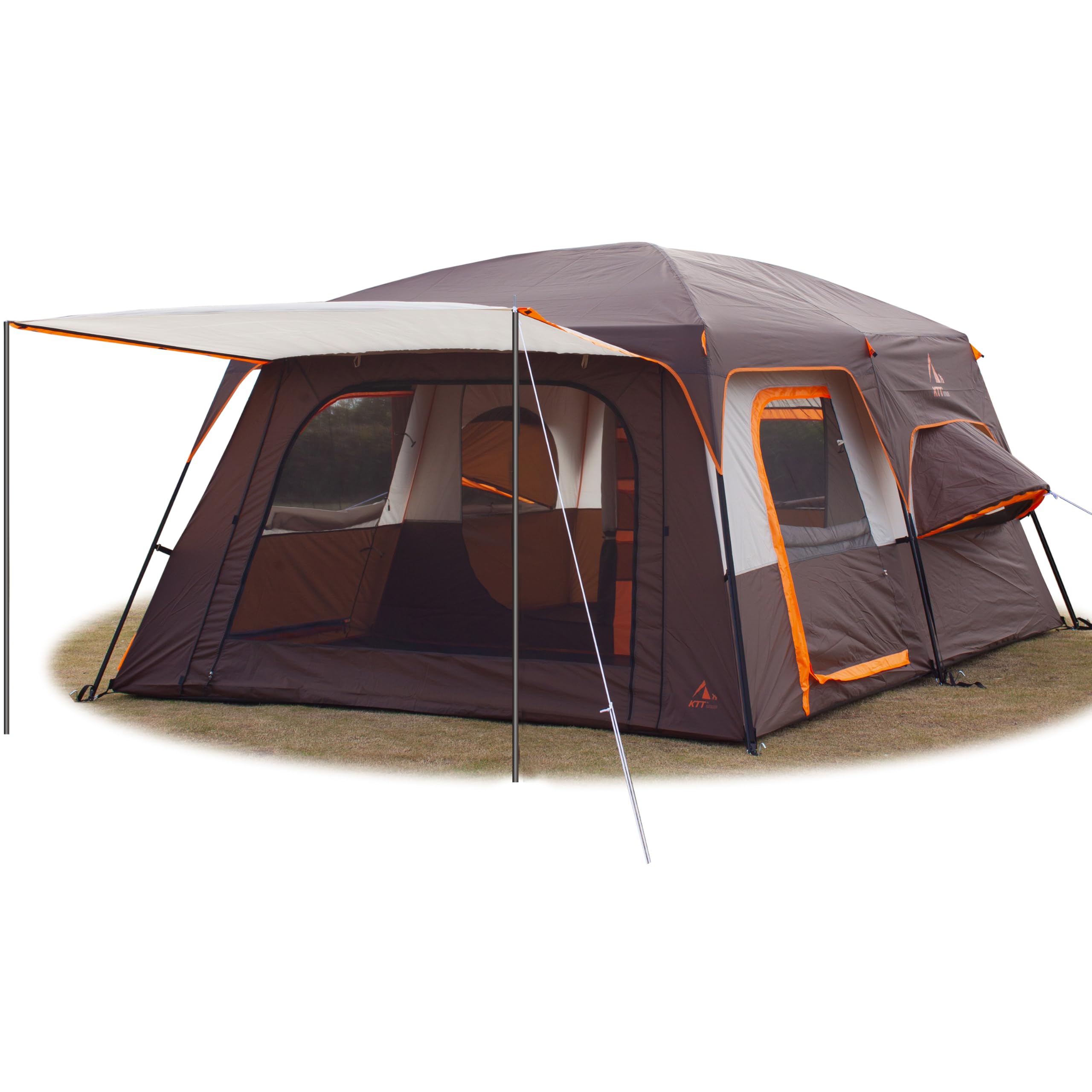 KTT Extra Large interior showing spacious 14x10 footprint for 12 campers.