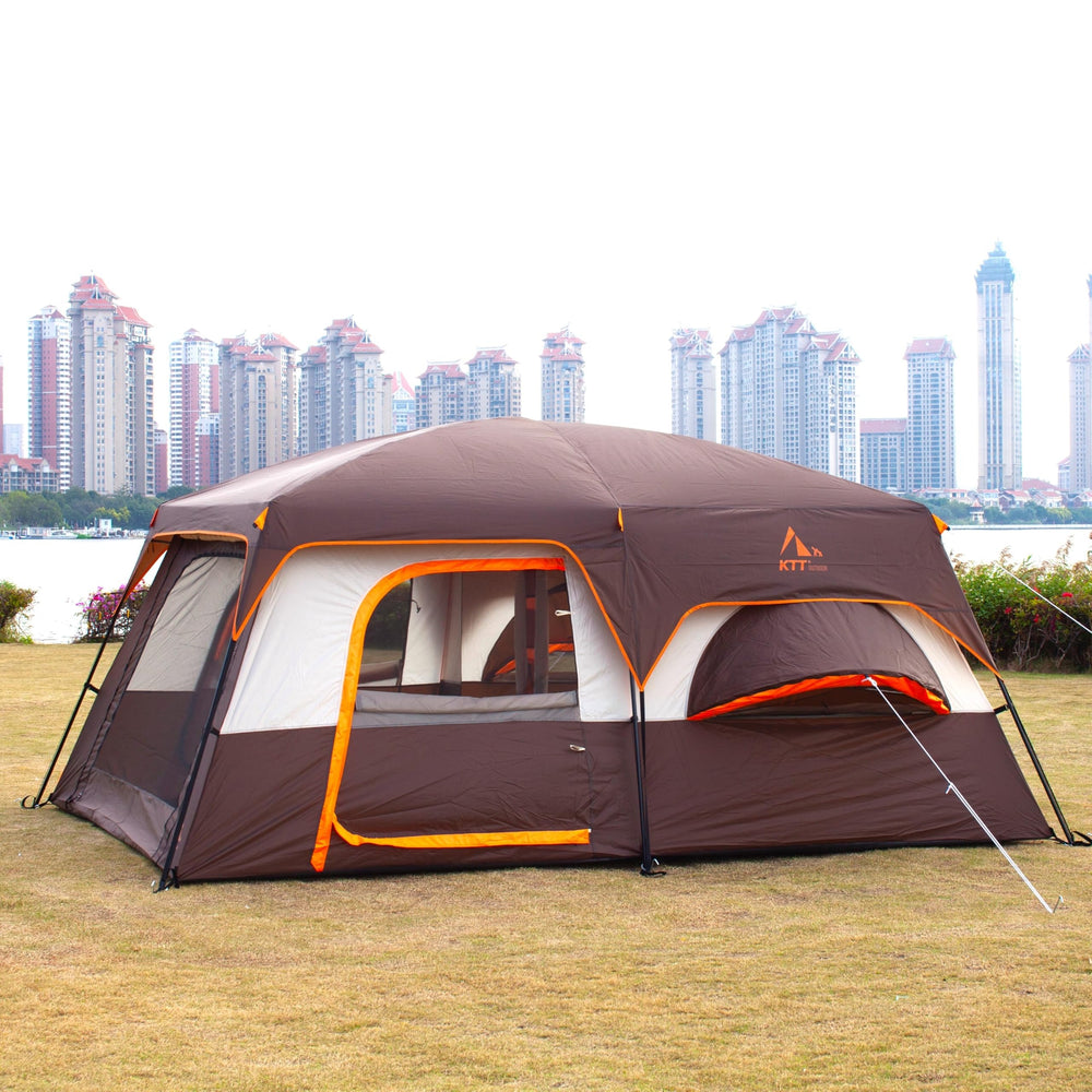 KTT two-rooms divider curtain creates private camping zones.