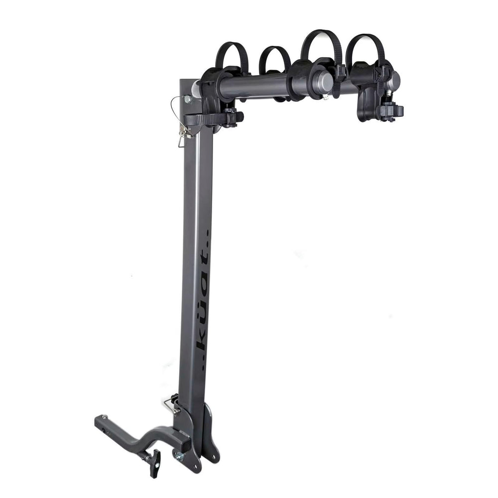 KUAT Beta folded bicycle rack saves space for storage after trips.