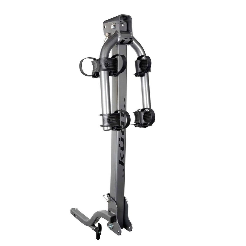 KUAT Beta hitch bike rack on a vehicle showing easy mounting and alloy finish.