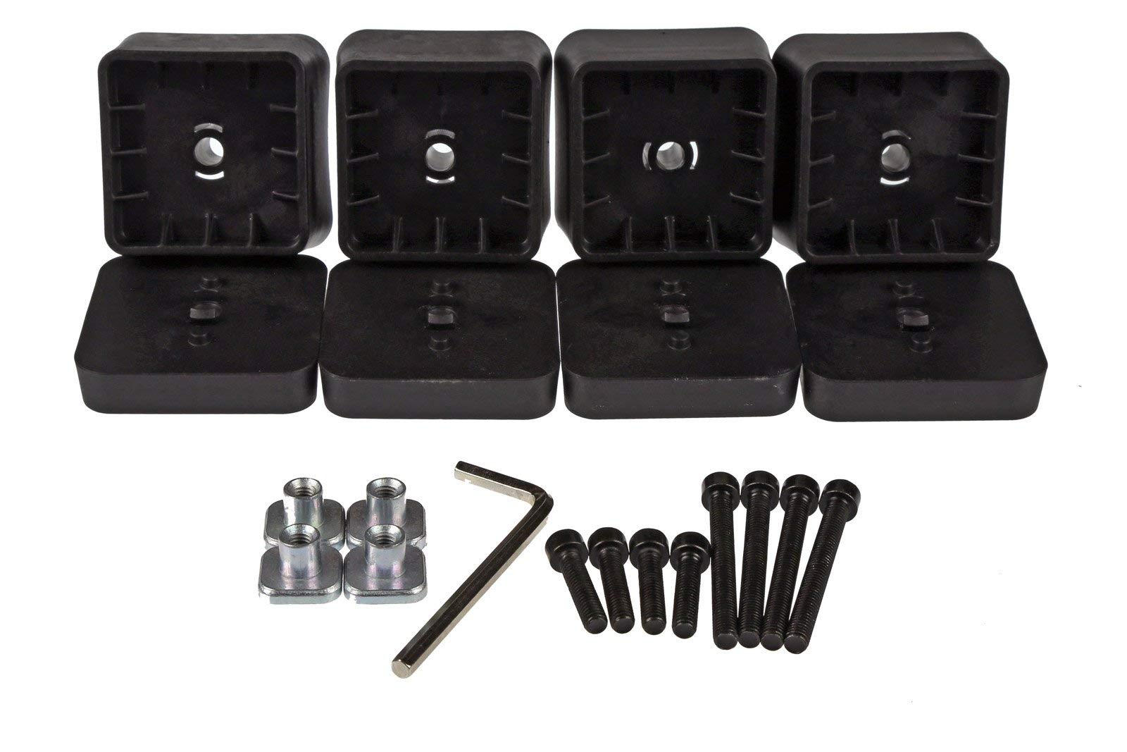 Kuat Grip 4/6 Direct Mount Kit installed on crossbar for T-channel mounting