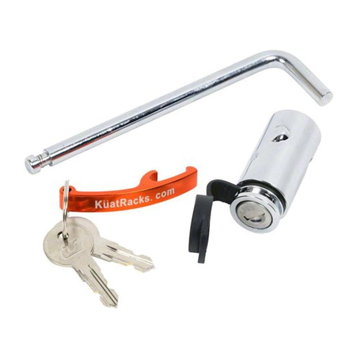 Kuat hitch lock dust cap and keys protect the mechanism during travel.