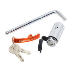 Kuat hitch lock dust cap and keys protect the mechanism during travel.