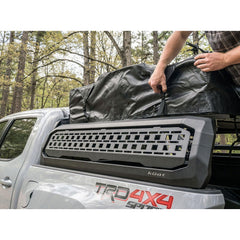 Kuat Ibex Molle Panel side view shows compact, accessible gear options for camping.