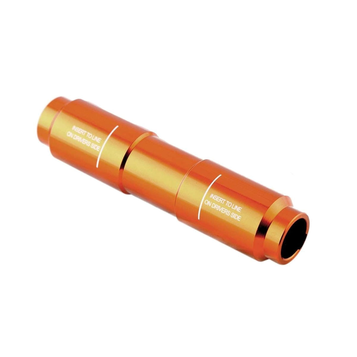 Kuat Trio fork adapter in orange for 15x142mm thru-axle compatibility with Boost forks