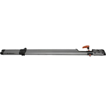KUAT Trio fork mount carrier front view demonstrates secure clamp and lock.