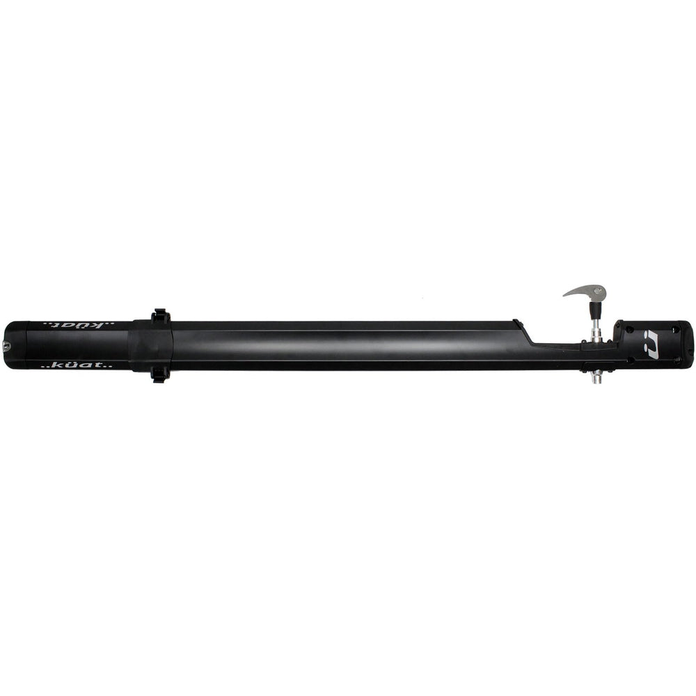 Kuat Trio fork mount carrier on a vehicle secures a road bike for safe highway transport.