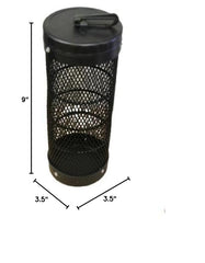 KUFA HB-9 bait barrel end with attachment snap for quick trap setup