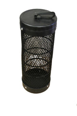 KUFA HB-9 bait barrel close-up showing black vinyl-coated mesh for durable trap use