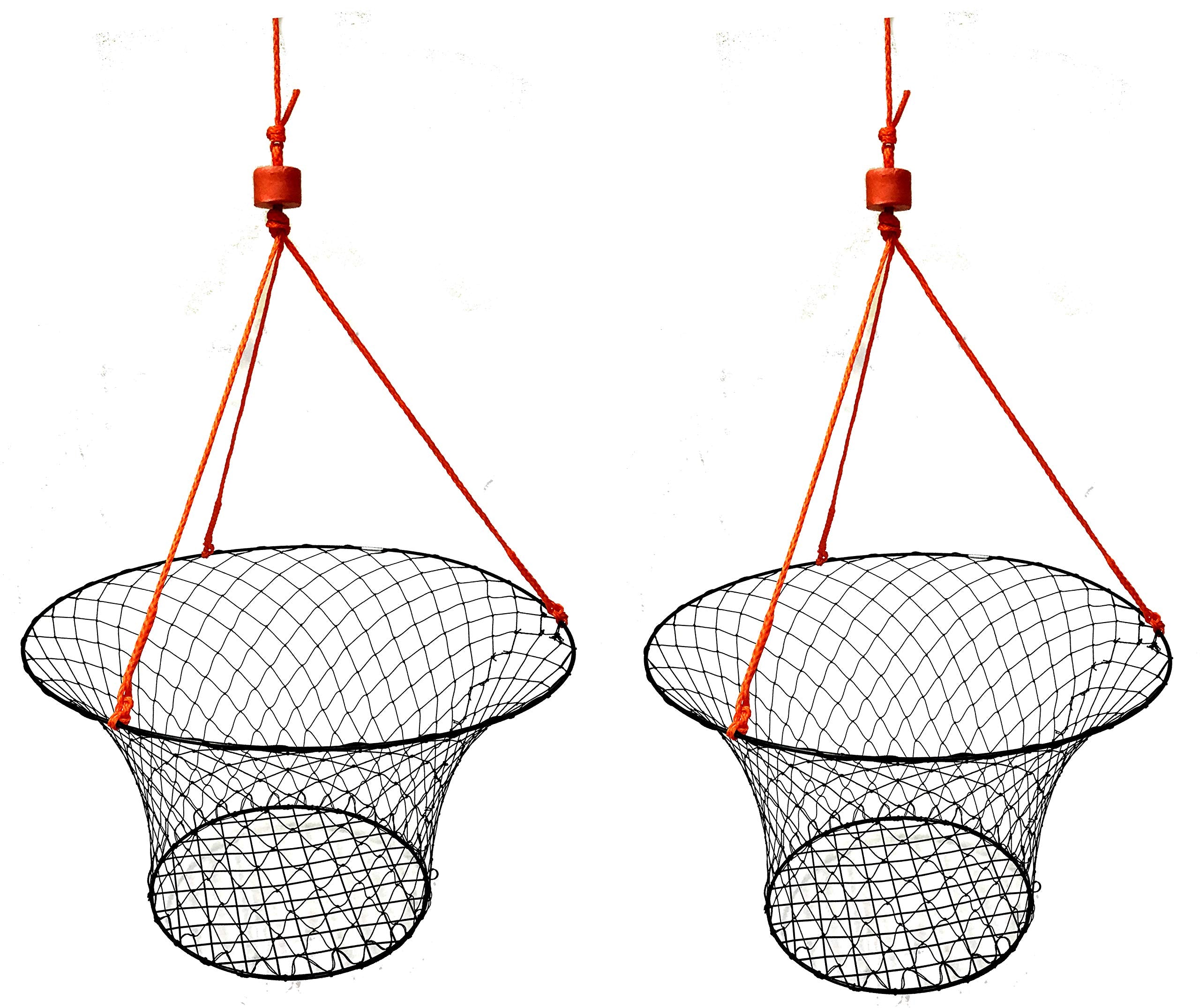 KUFA crab trap with a 30-inch vinyl-coated steel ring for secure crabbing.