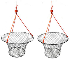 KUFA crab trap with a 30-inch vinyl-coated steel ring for secure crabbing.
