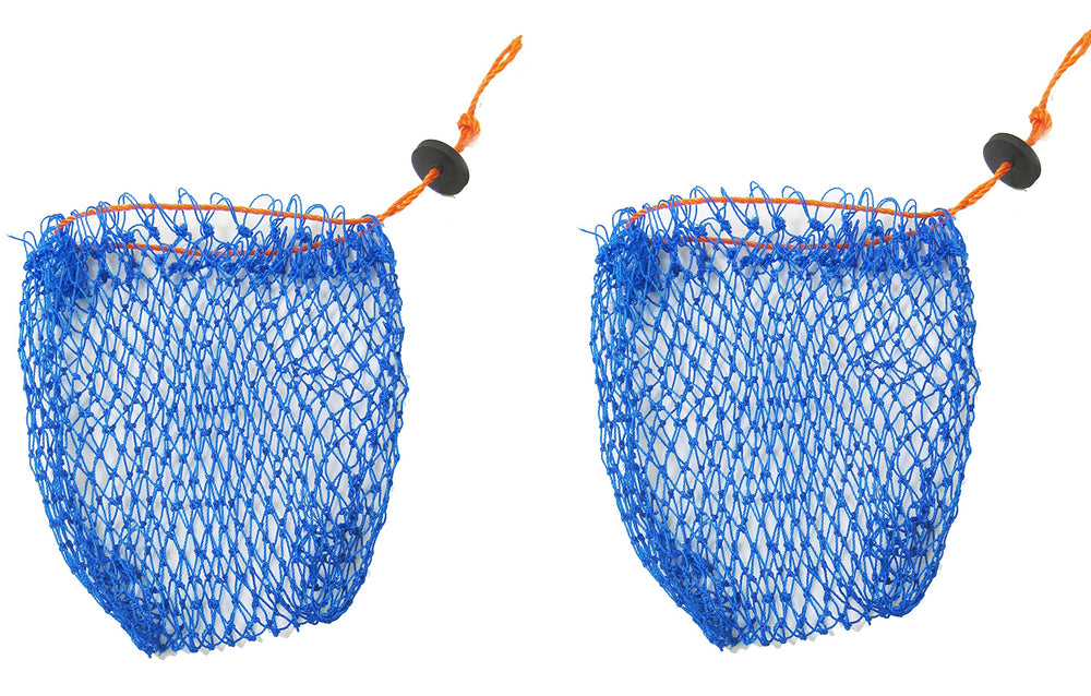KUFA crab trap bait bag pair with 1-inch mesh for secure bait