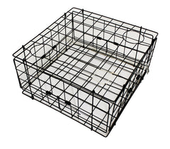 KUFA vinyl-coated crab trap front view, showcasing durable construction for rugged boating use