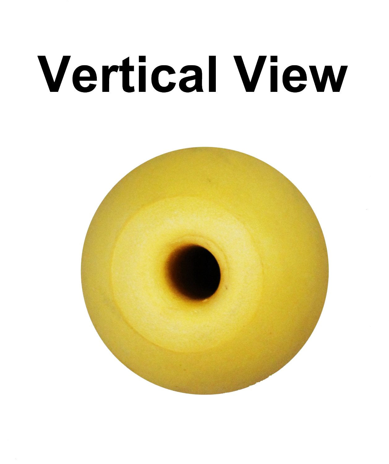 KUFA 4-inch Float F4W yellow float, side view for moorage marking and visibility
