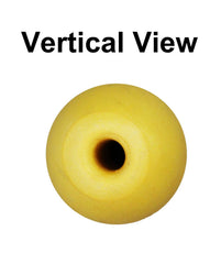 KUFA 4-inch Float F4W yellow float, side view for moorage marking and visibility