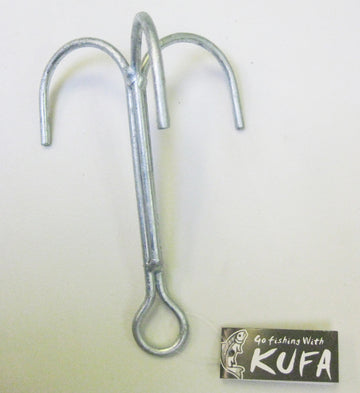Grapple hooks made from 1/4 inch steel wire, hot-dipped galvanized