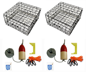 KUFA Sports 24in vinyl-coated crab trap front view, durable coastal gear.