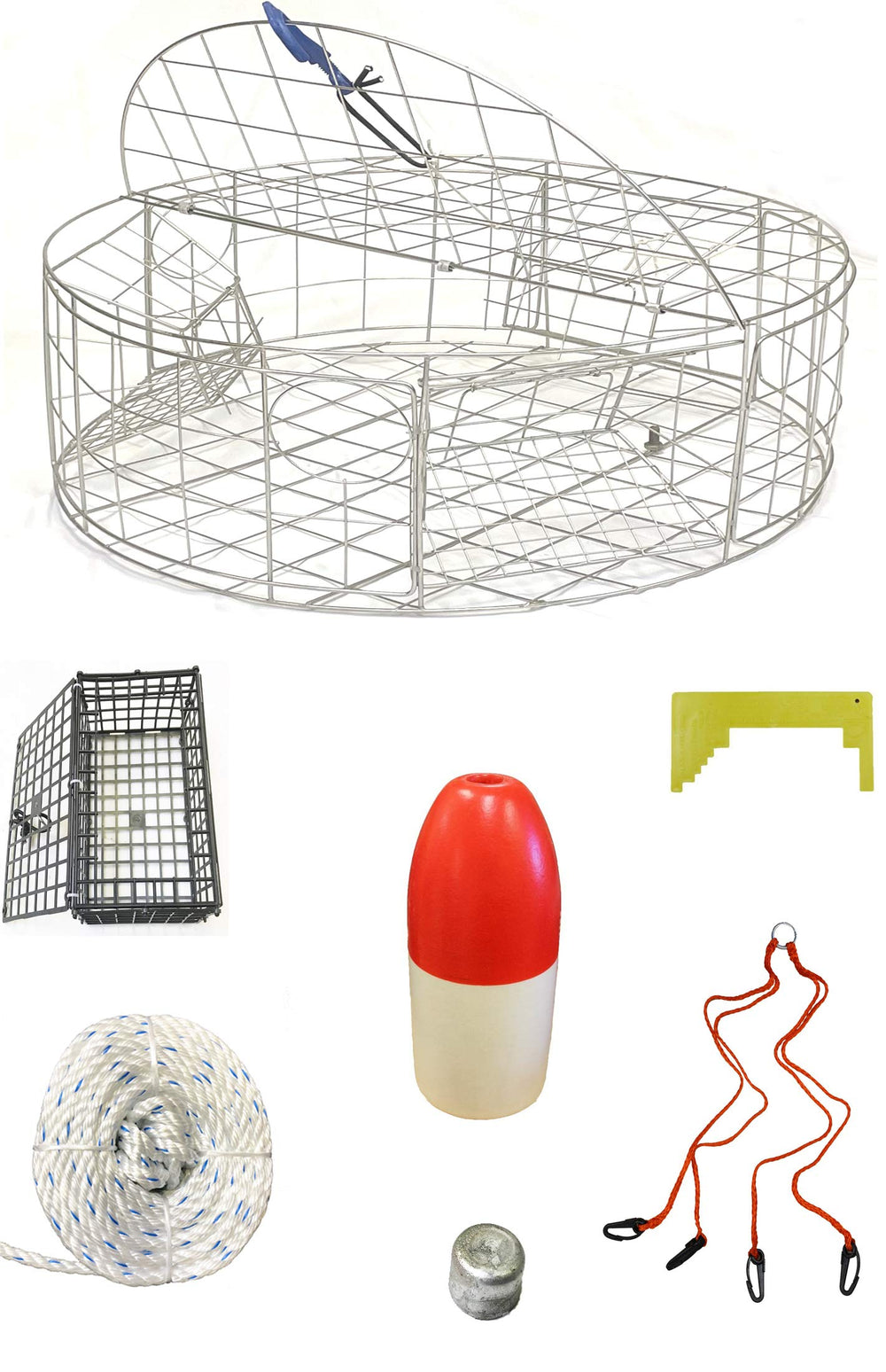 KUFA Sports CT120 front view crab trap, durable stainless steel for lasting use.