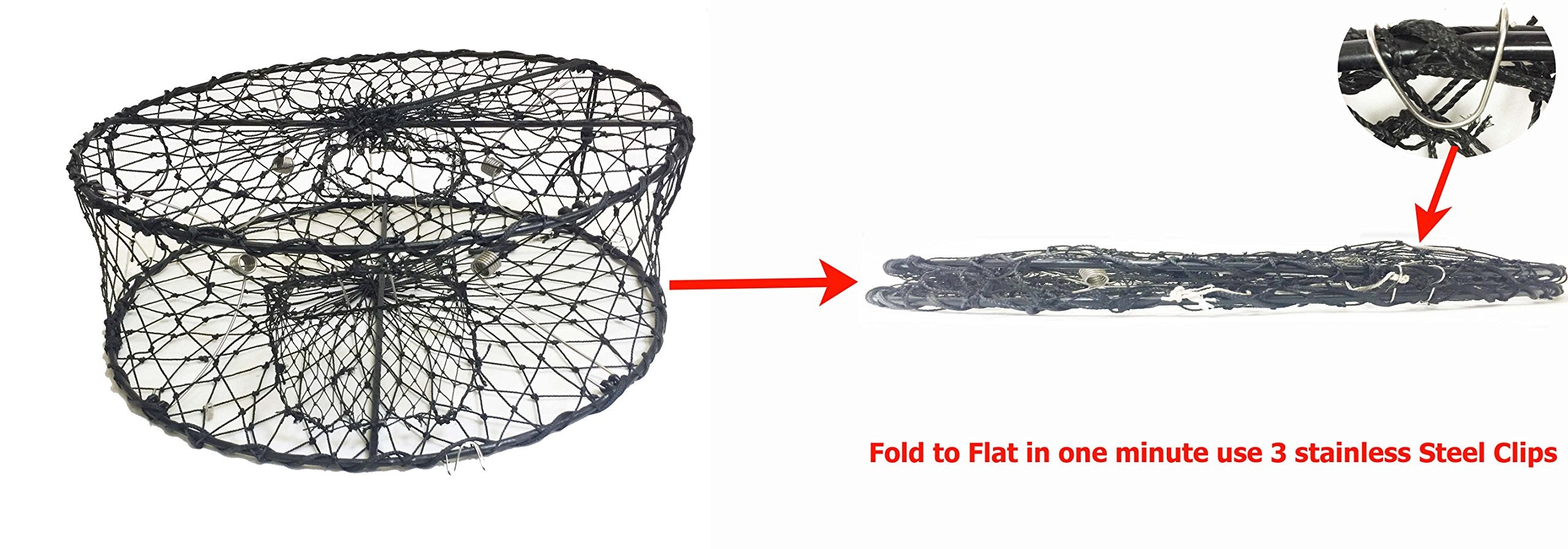 KUFA crab trap entrance ramp enables smooth entry for crabs.