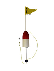 KUFA Sports crab trap float with PVC flag pole boosts visibility for easier trap positioning.