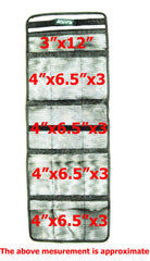 KUFA Flasher Organizer pocket layout with 4x6.5 inch compartments