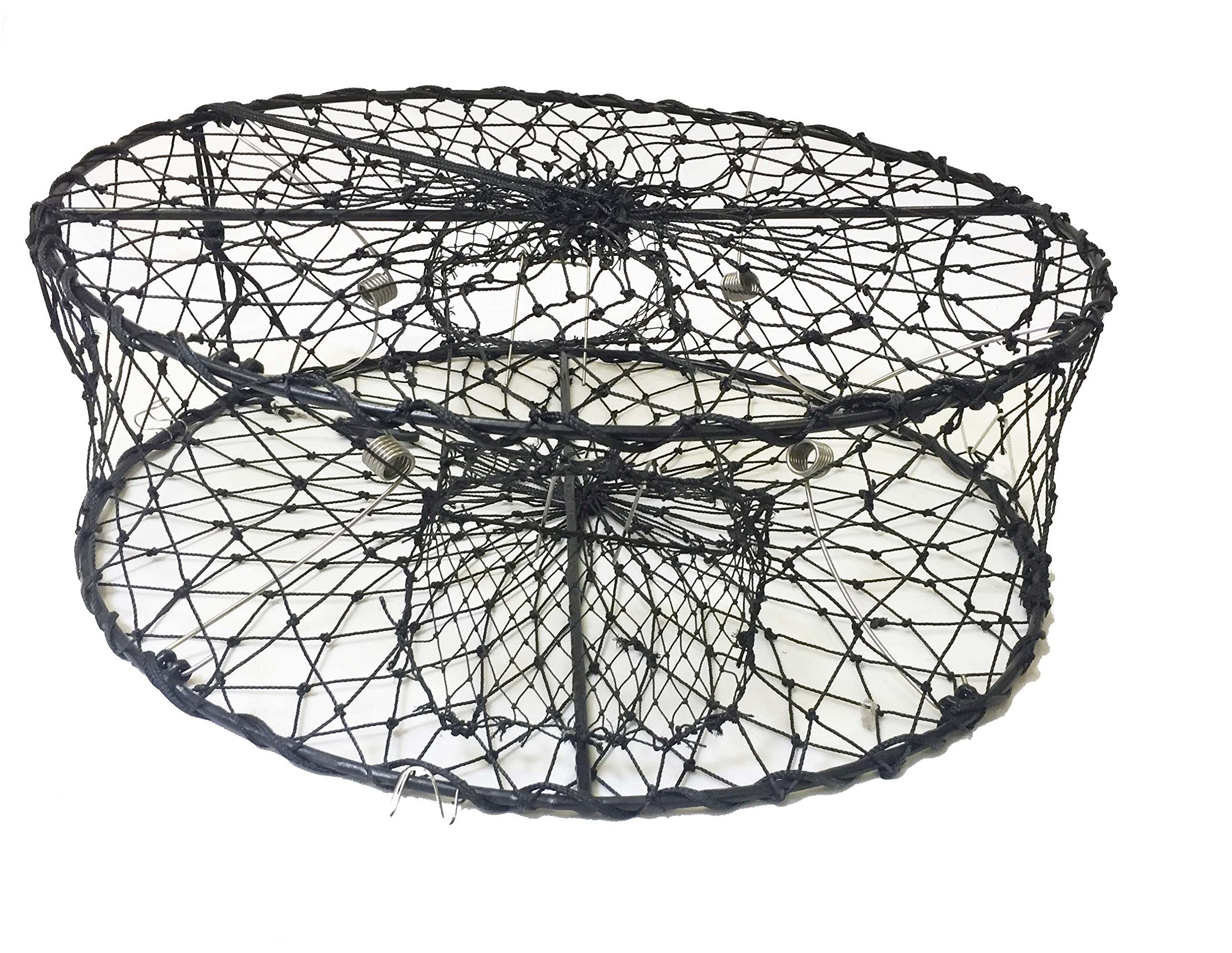 KUFA Sports foldable crab trap with clip lock, portable and easy to store.