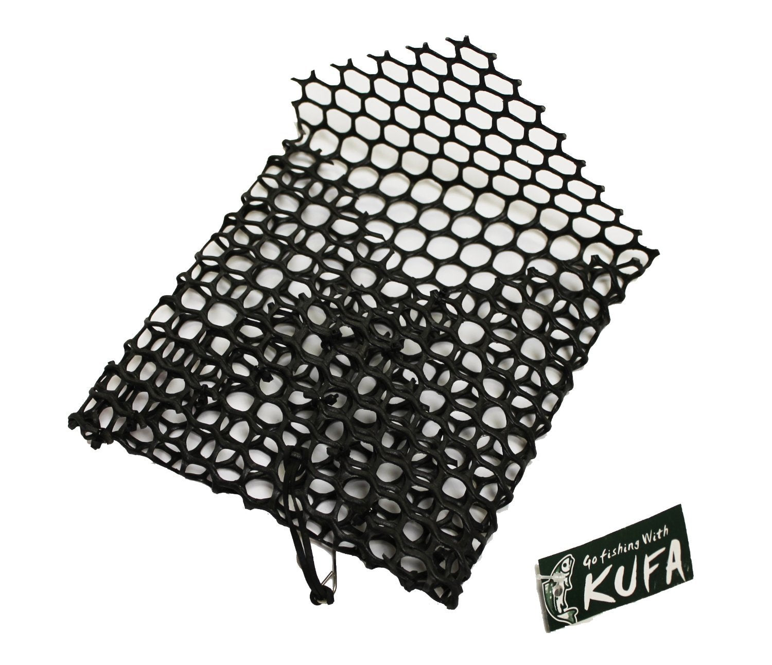 KUFA Sports Plastic Mesh Crab Bait Bag ready for loading bait on a 7x7 inch setup.
