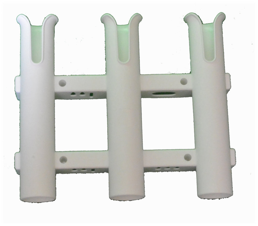 KUFA RH90 3-pole tube rack keeps three rods organized for quick access on board.