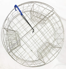 KUFA CT120-N crab trap top view showing the large latch for easy crab removal