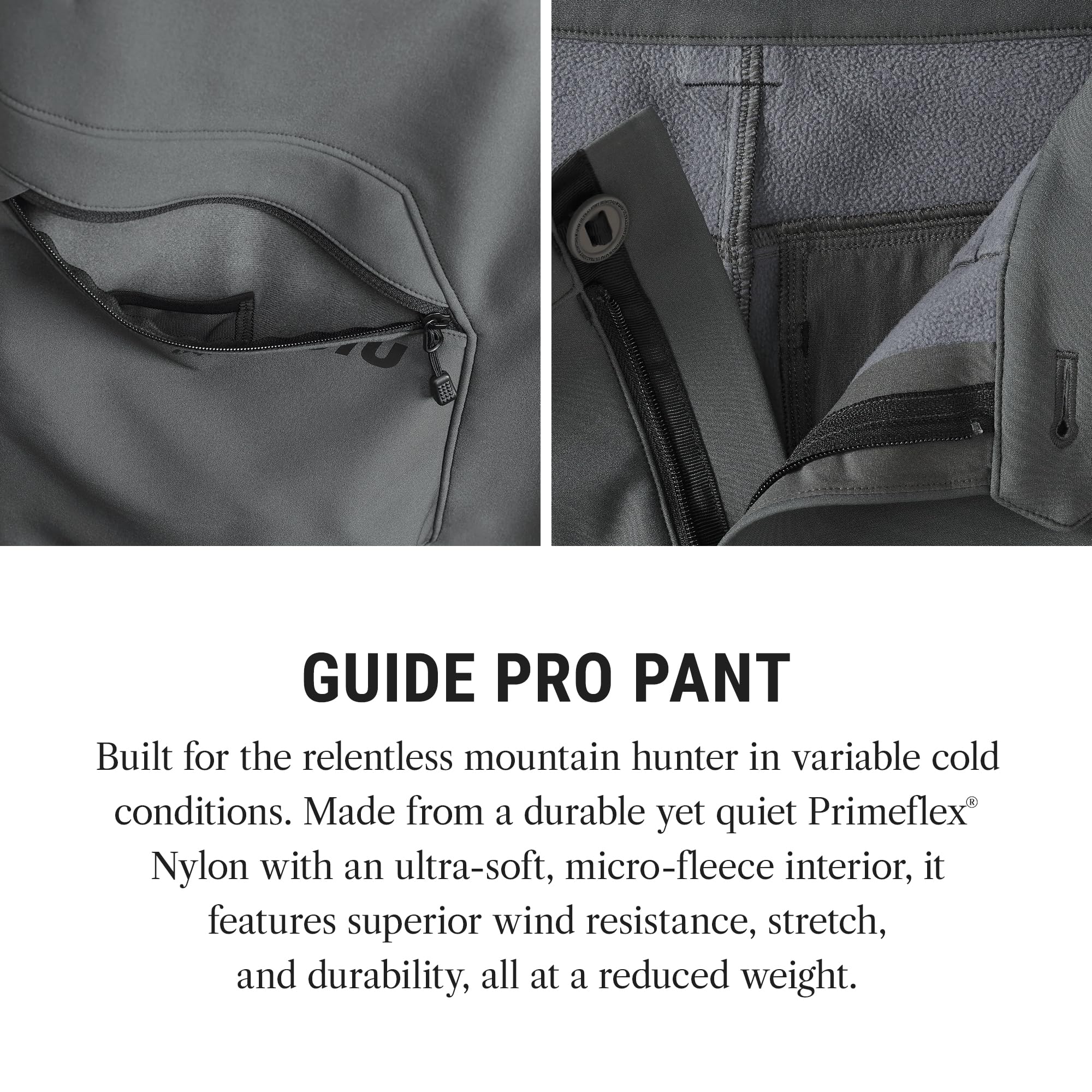 KUIU Guide Pro Pant weather-ready with K-DWR and Primeflex quick-dry capability.