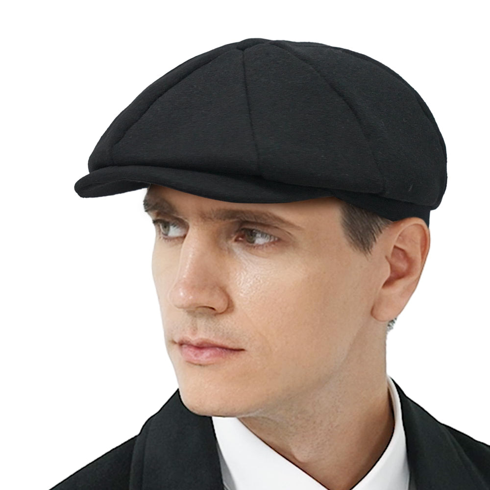 KUJUHA wool newsboy cap front view highlighting cozy warmth and classic style
